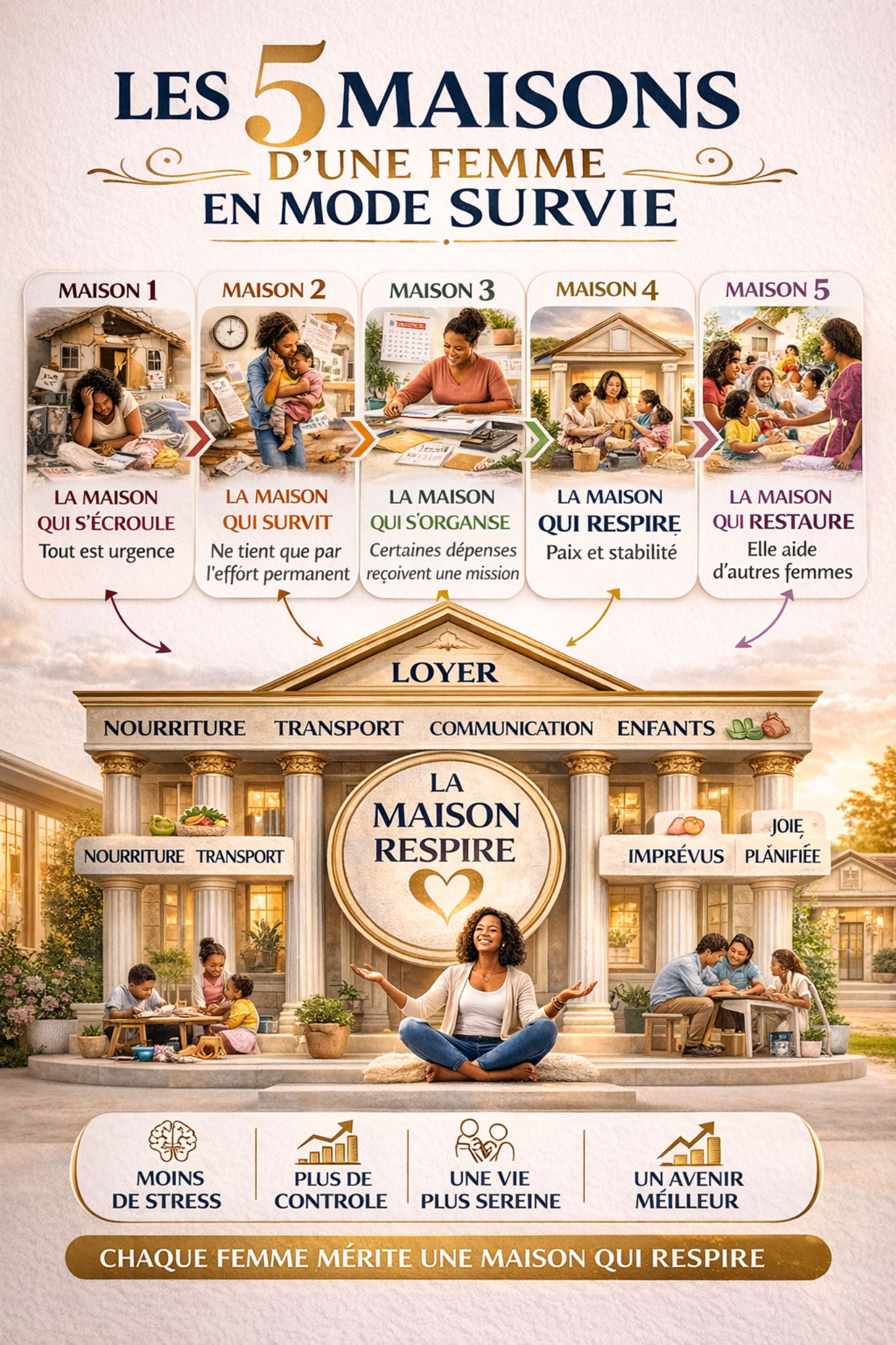 La carte officielle des cinq Maisons de Maison Tête Haute